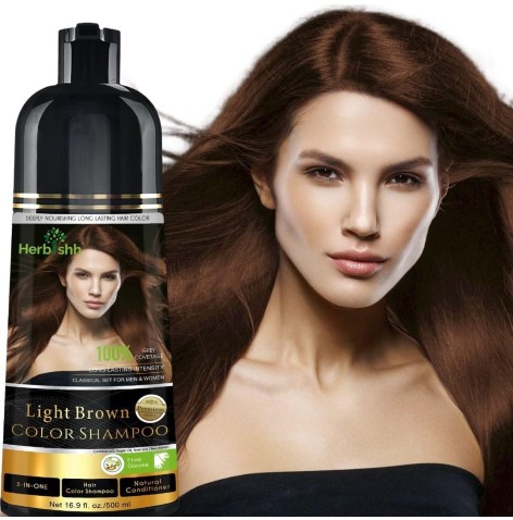 Herbishh Light Brown Hair Color Shampoo