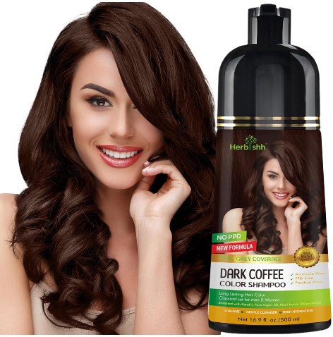 Herbishh Dark Coffee Hair Color Shampoo