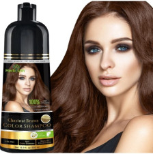 Herbishh Hair Color Shampoo For Gray Hair Color Ammonia-free Herbishh Chestnut Brown