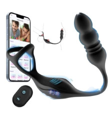 Thrusting Anal Vibrator Prostate Massager Vibrating Cock Ring Remote Control In Pakistan