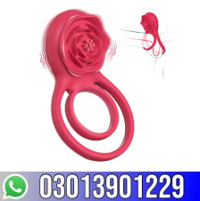 Vibrating Cock Ring With Rose Clitoral Stimulator