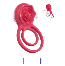 Vibrating Cock Ring With Rose