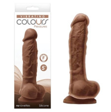 Colours Dual Density 8 In Dildo With/Balls Brown Silicone In Pakistan